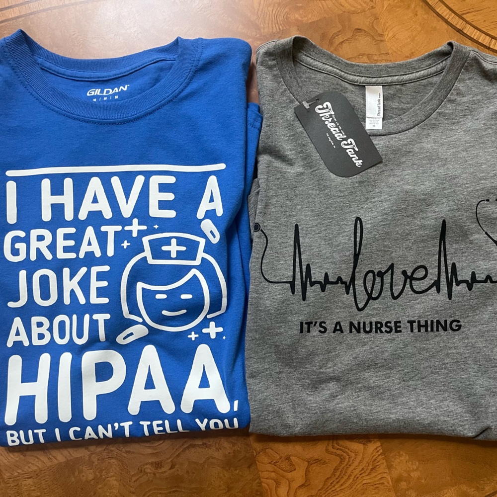 T-shirts- Nurse themed- medium